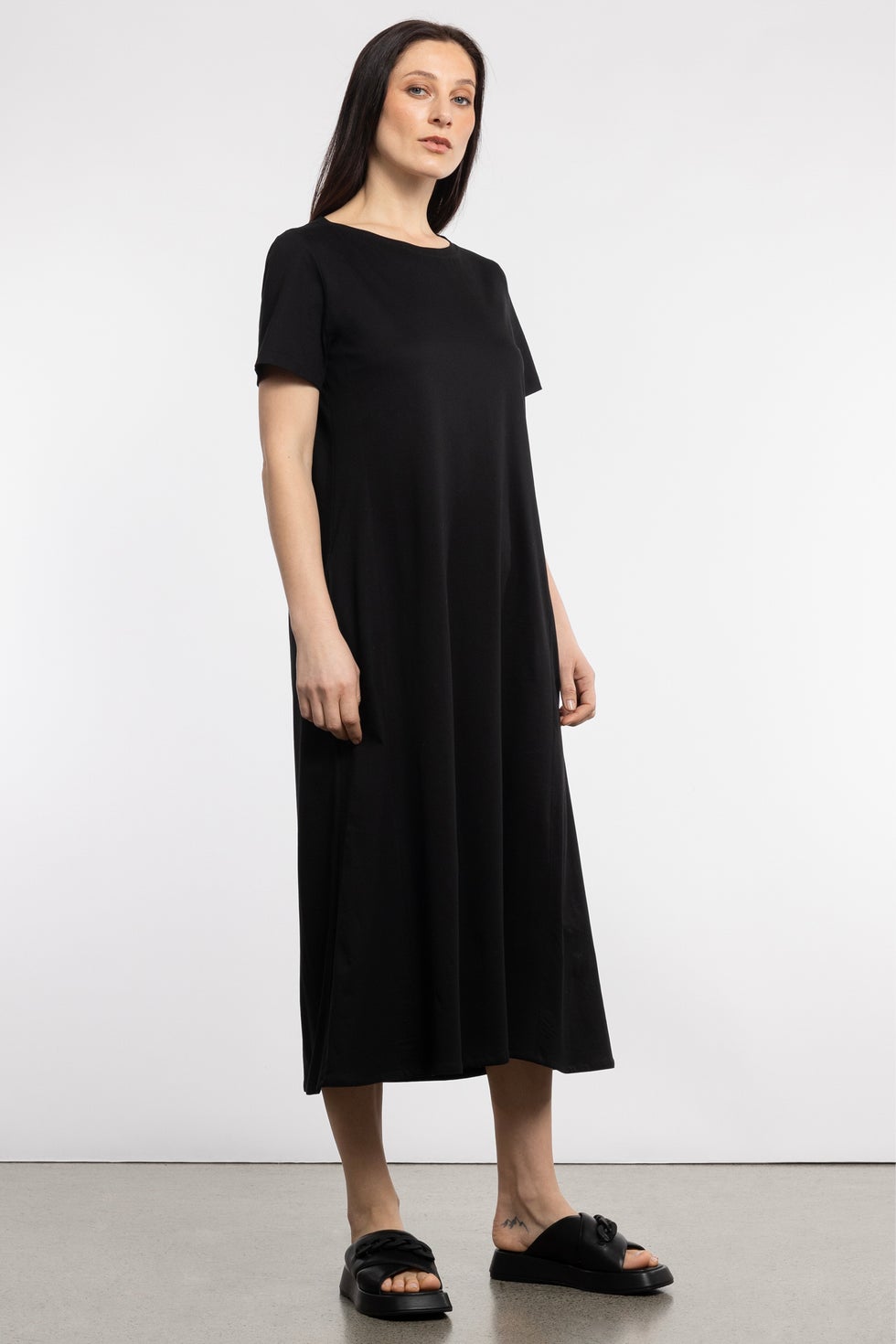 Mana Tee-shirt Dress in Black