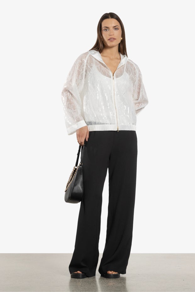 Marbella Wide Leg Relaxed Pant in Black
