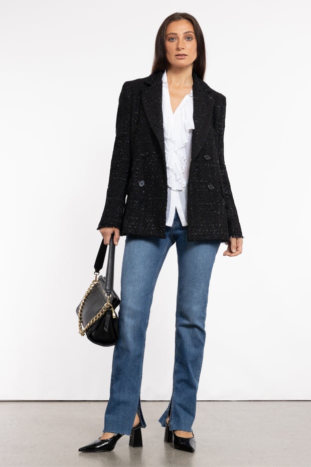 Maria Slit Jean in Blue