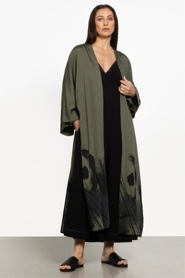 Matt Long Kimono in Green