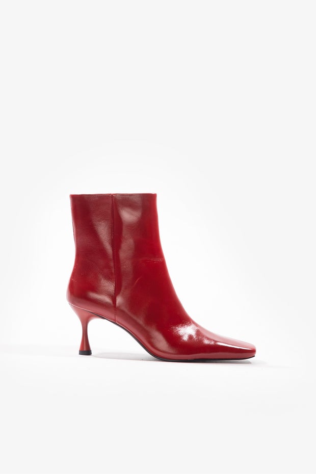 Mimi Kitten Heel Boot in Red