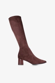 Monica Knee High Pointed Toe Boot in Brown