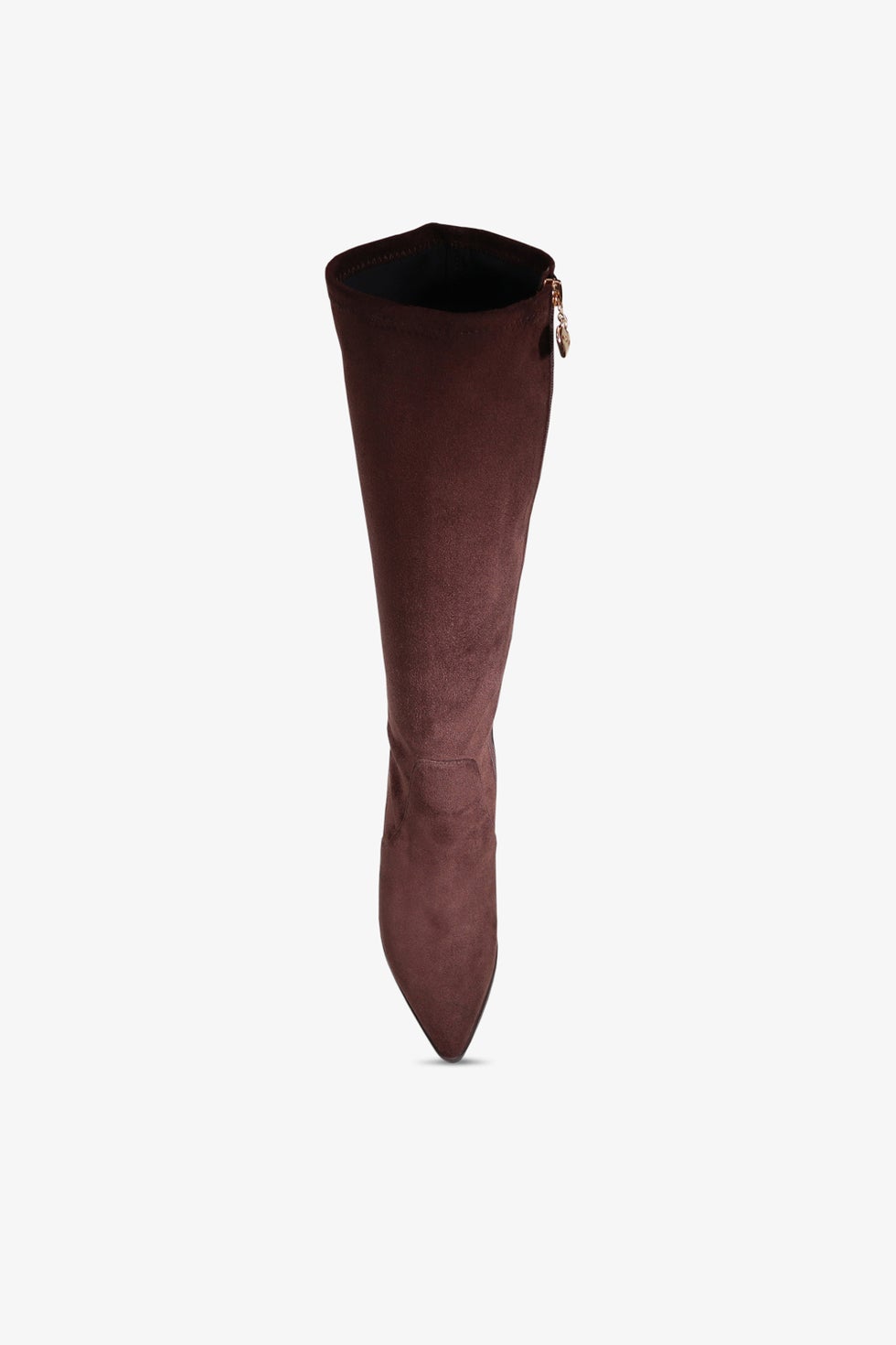Monica Knee High Pointed Toe Boot in Brown