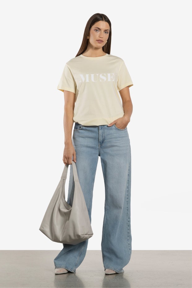 Muse Printed Tshirt in Yellow