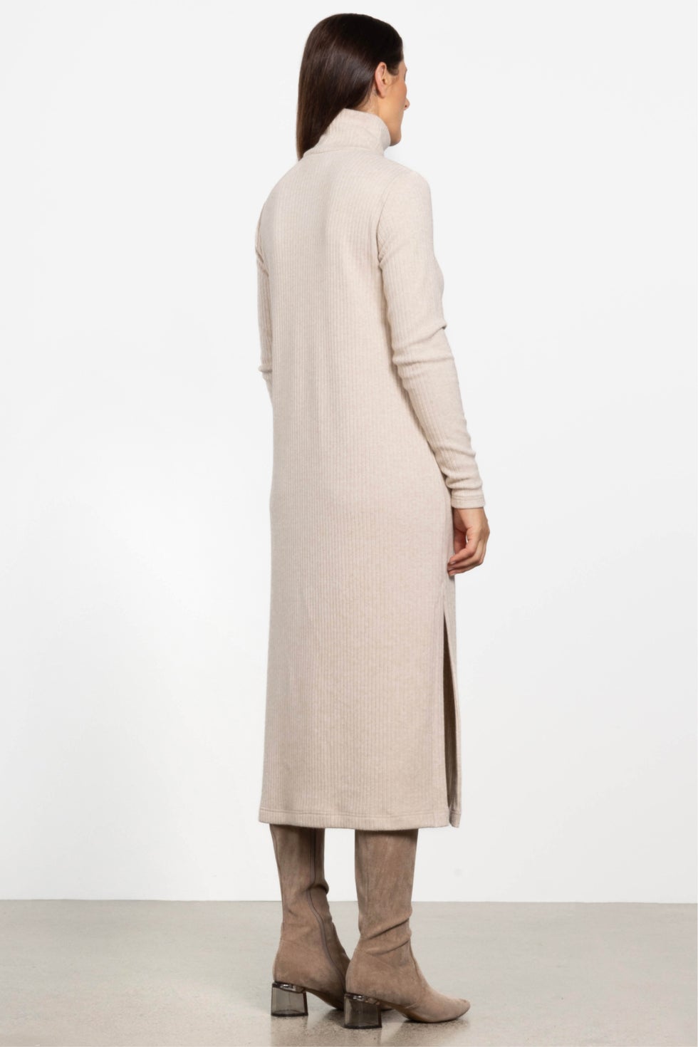 Napoli Long Sleeve Knit Tunic in Neutral