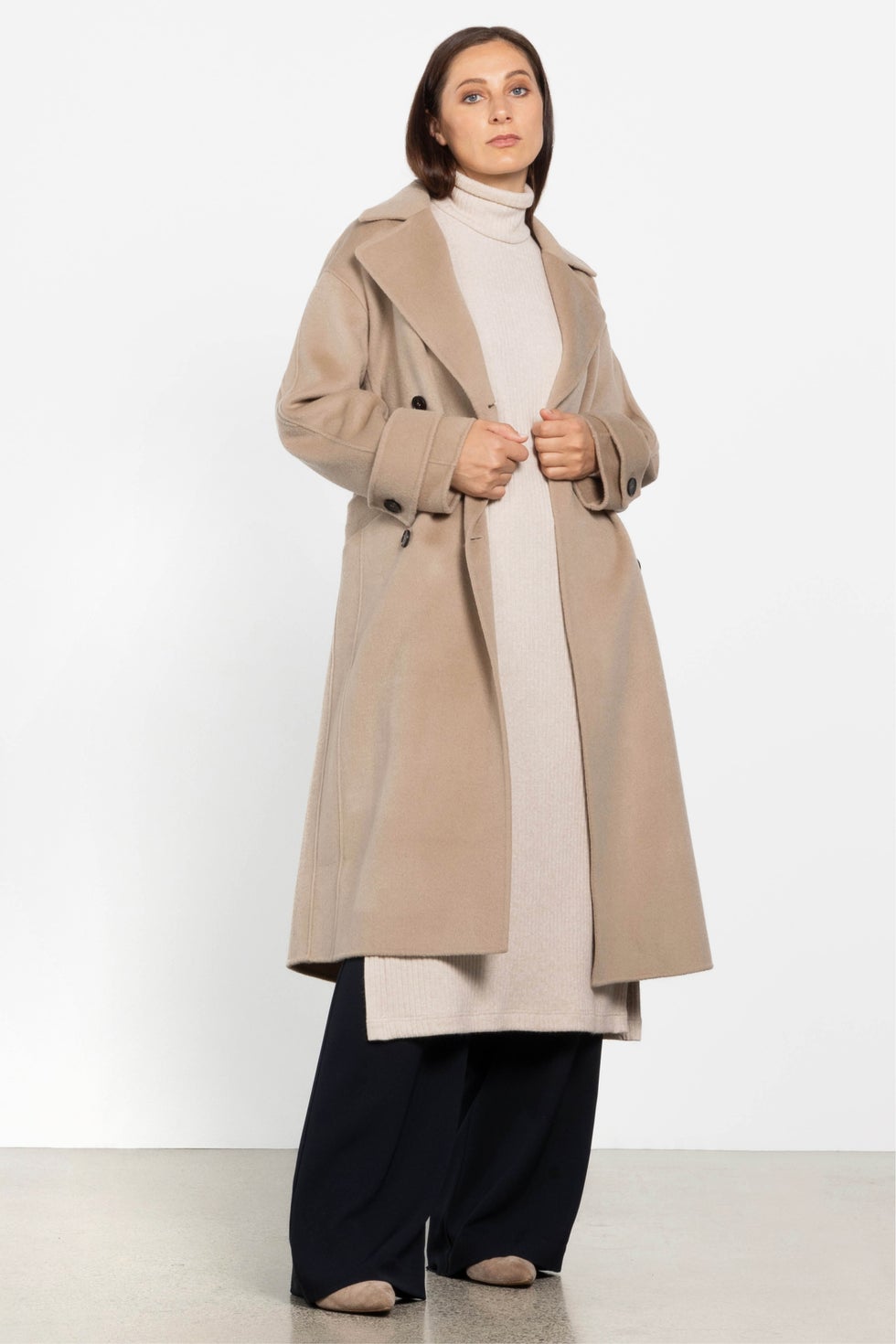 Napoli Long Sleeve Knit Tunic in Neutral