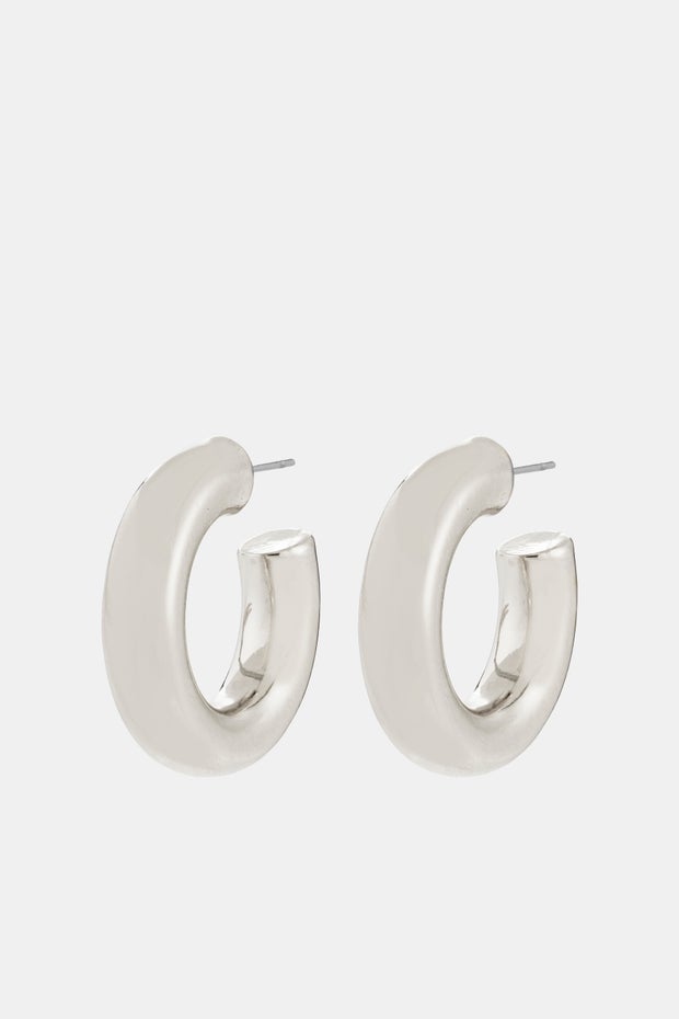 Phase Hoop Earrings in Metallic