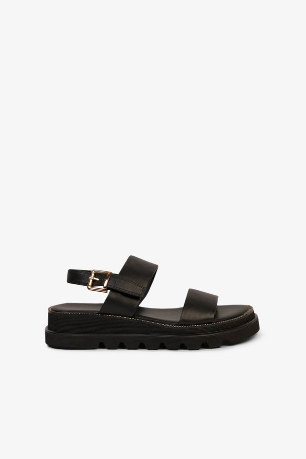Portia Double Strap Sandal in Black
