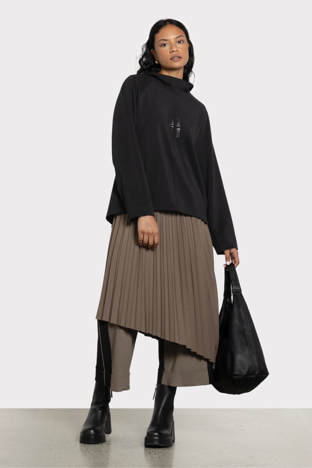 Process High Neck Sweatshirt in Black