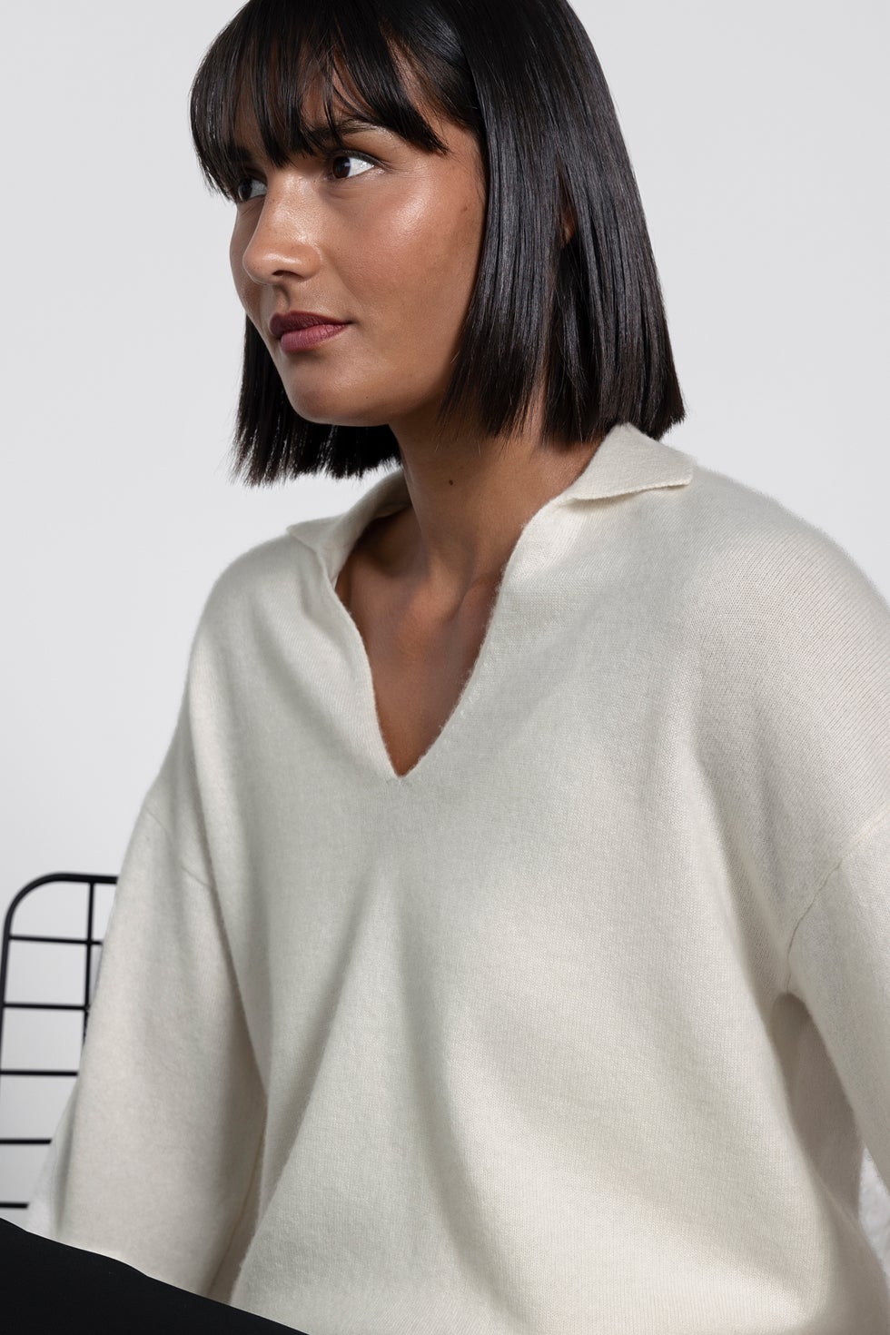 Ralph Cashmere Jumper in White