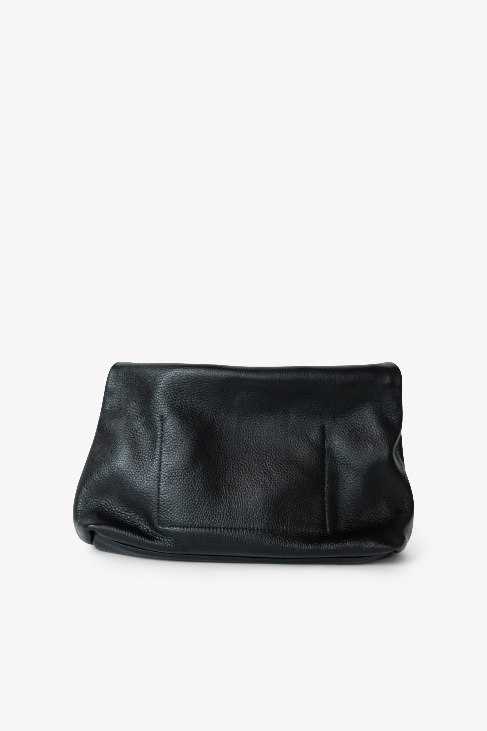 Roll Leather Clutch in Black SOURCED BY REPERTOIRE Repertoire