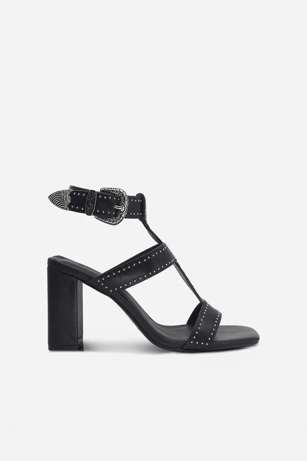 Roma Stud Heel in Black