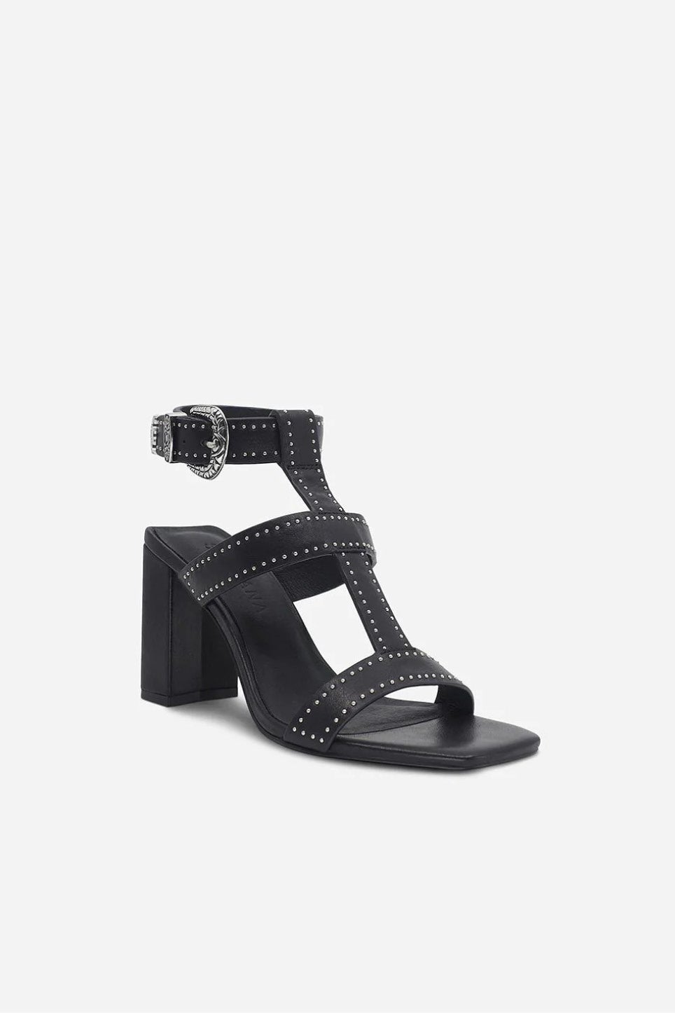 Roma Stud Heel in Black