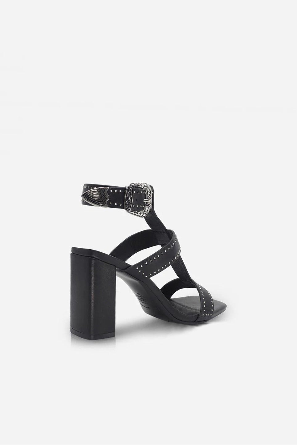 Roma Stud Heel in Black