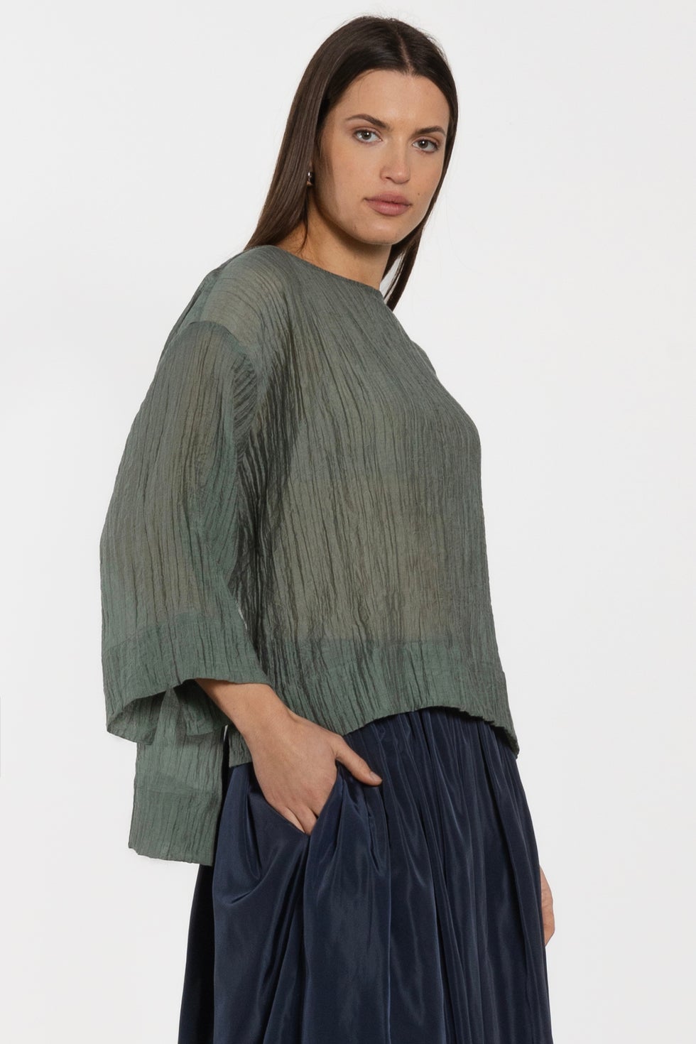 Ronnie Tie Back Top in Green