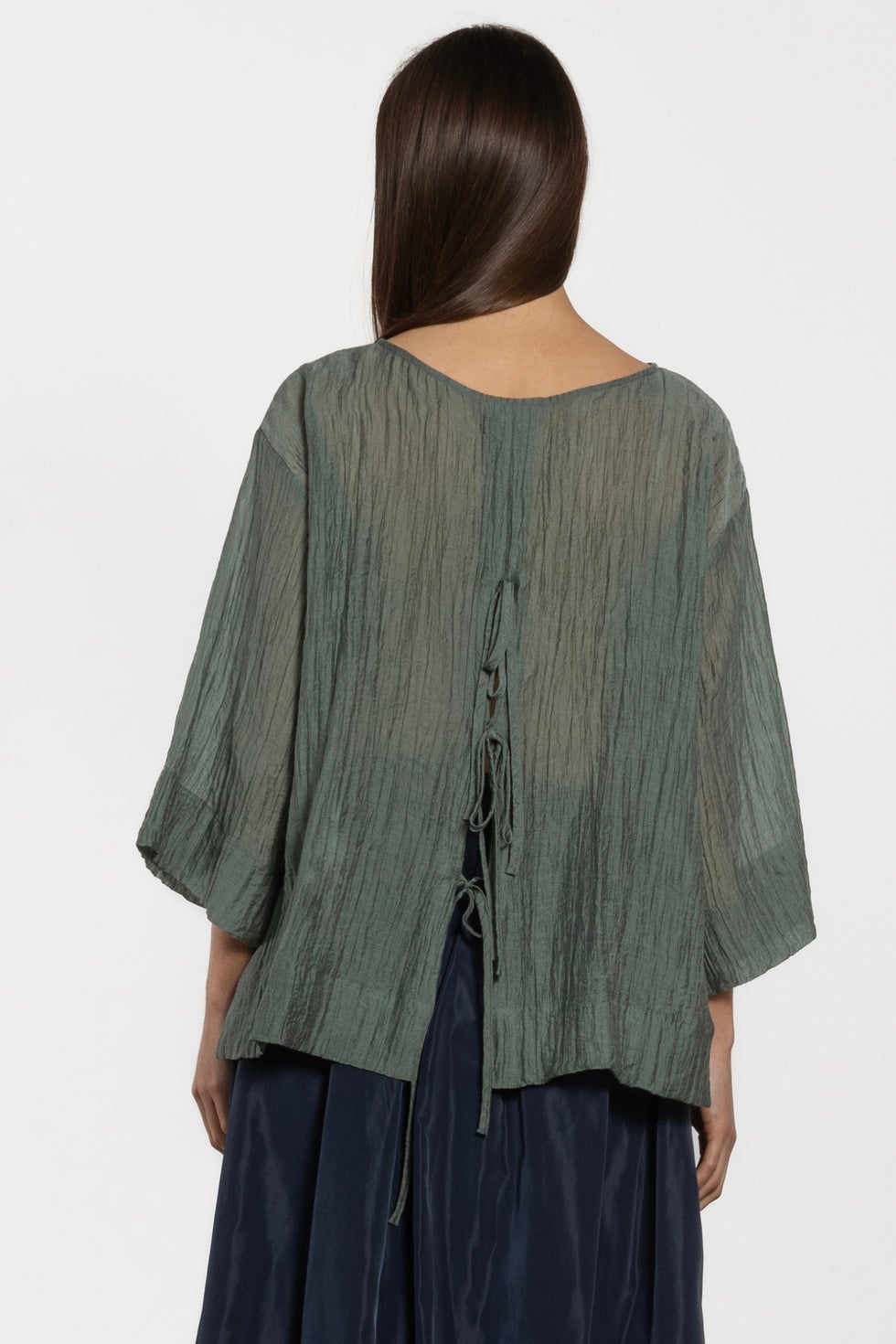 Ronnie Tie Back Top in Green