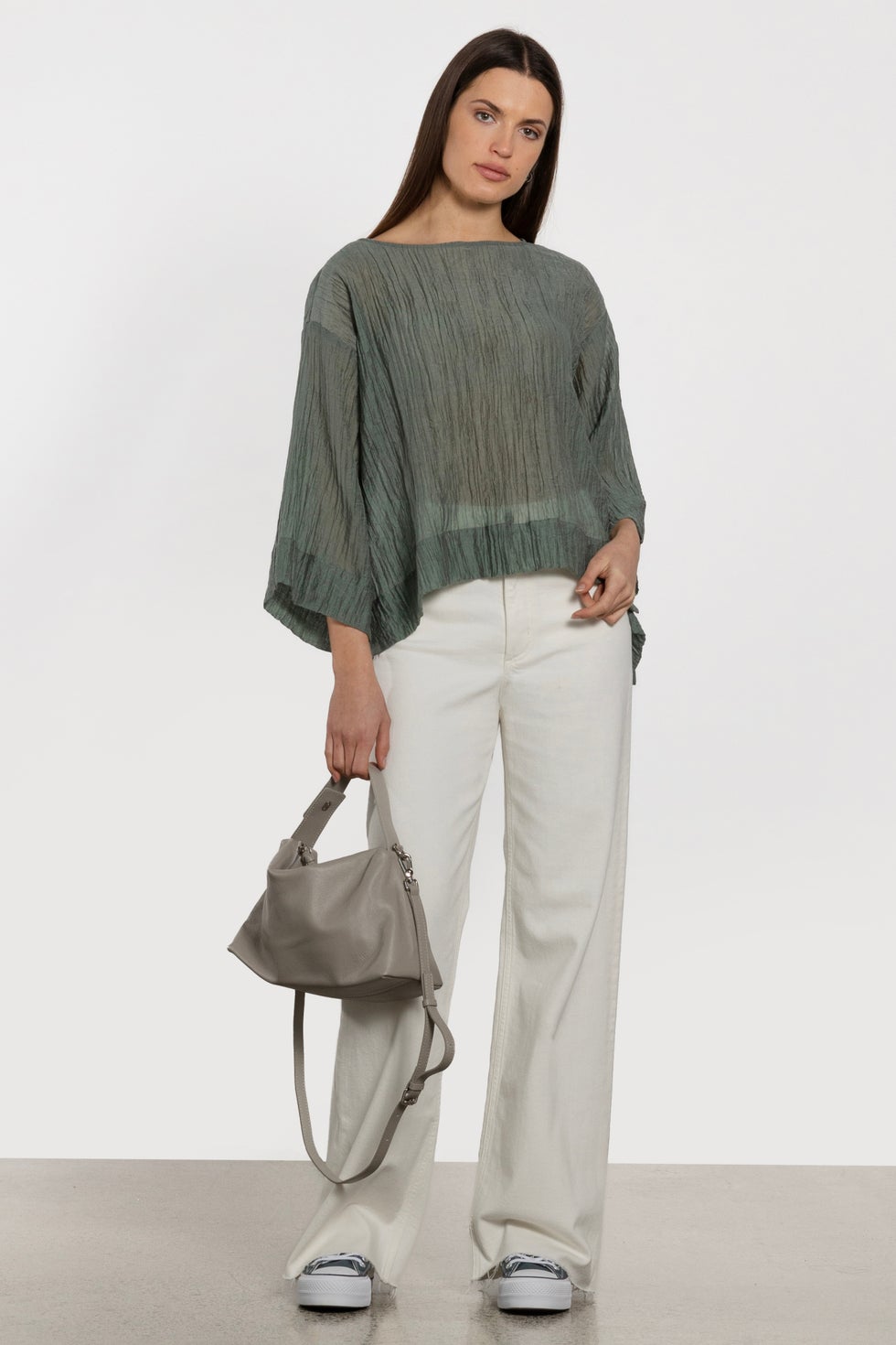 Ronnie Tie Back Top in Green