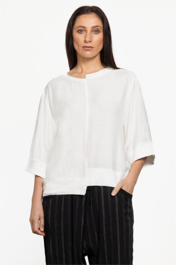 Rufus Asymmetric Top in White