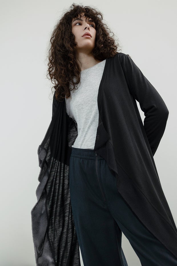 Sarah Merino Cardi in Black