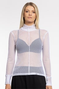 Savoy Mesh Top in White