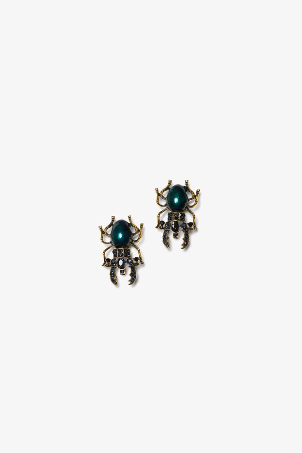 Scarab Brooch (set Of Two) in Blue