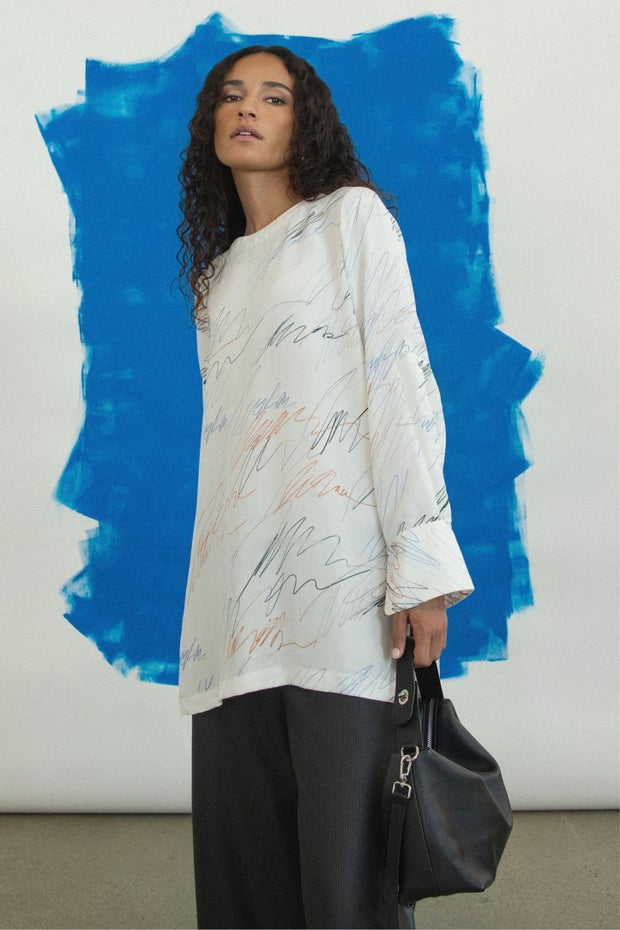 Scribe Print High-low Top in Print