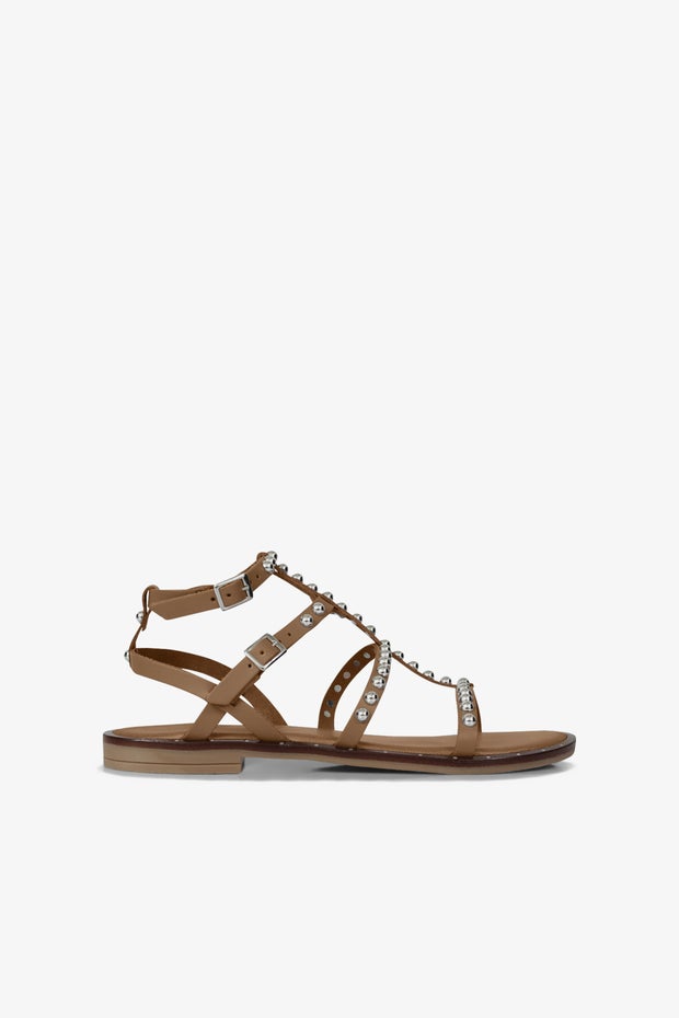 Serein Gladiator Flat Sandal in Neutral