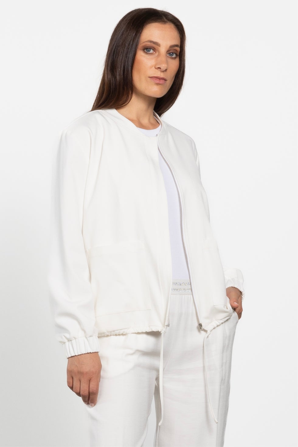 Simone Bomber Jacket in White