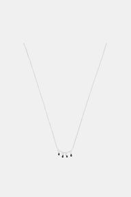 Small Gemstone Necklace in Black