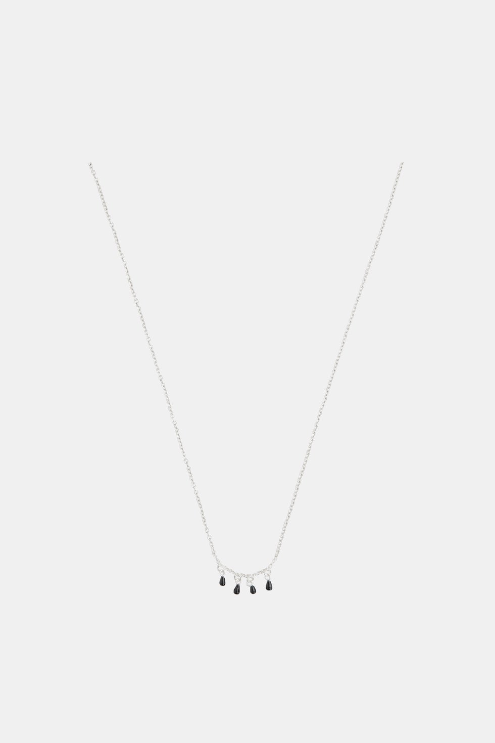 Small Gemstone Necklace in Black