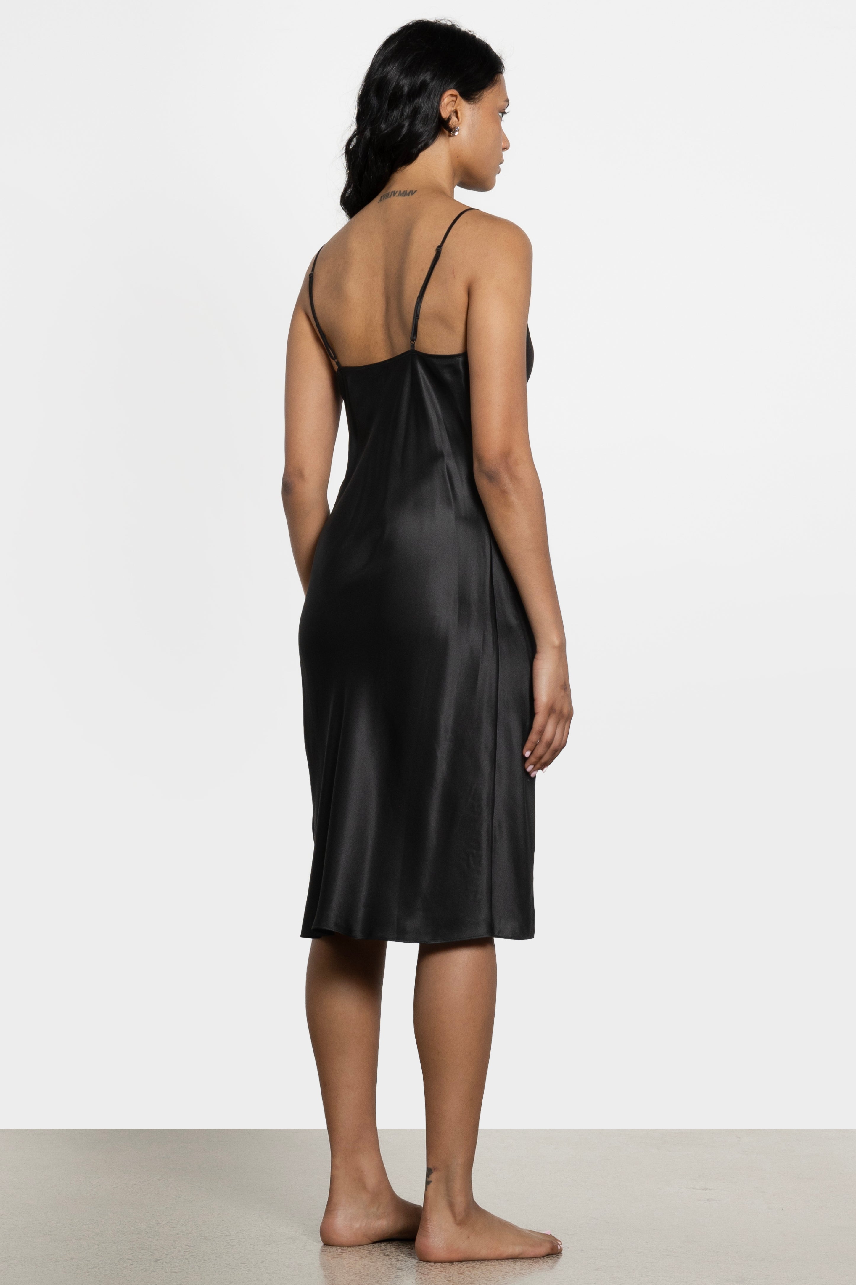 Black deals satin slip
