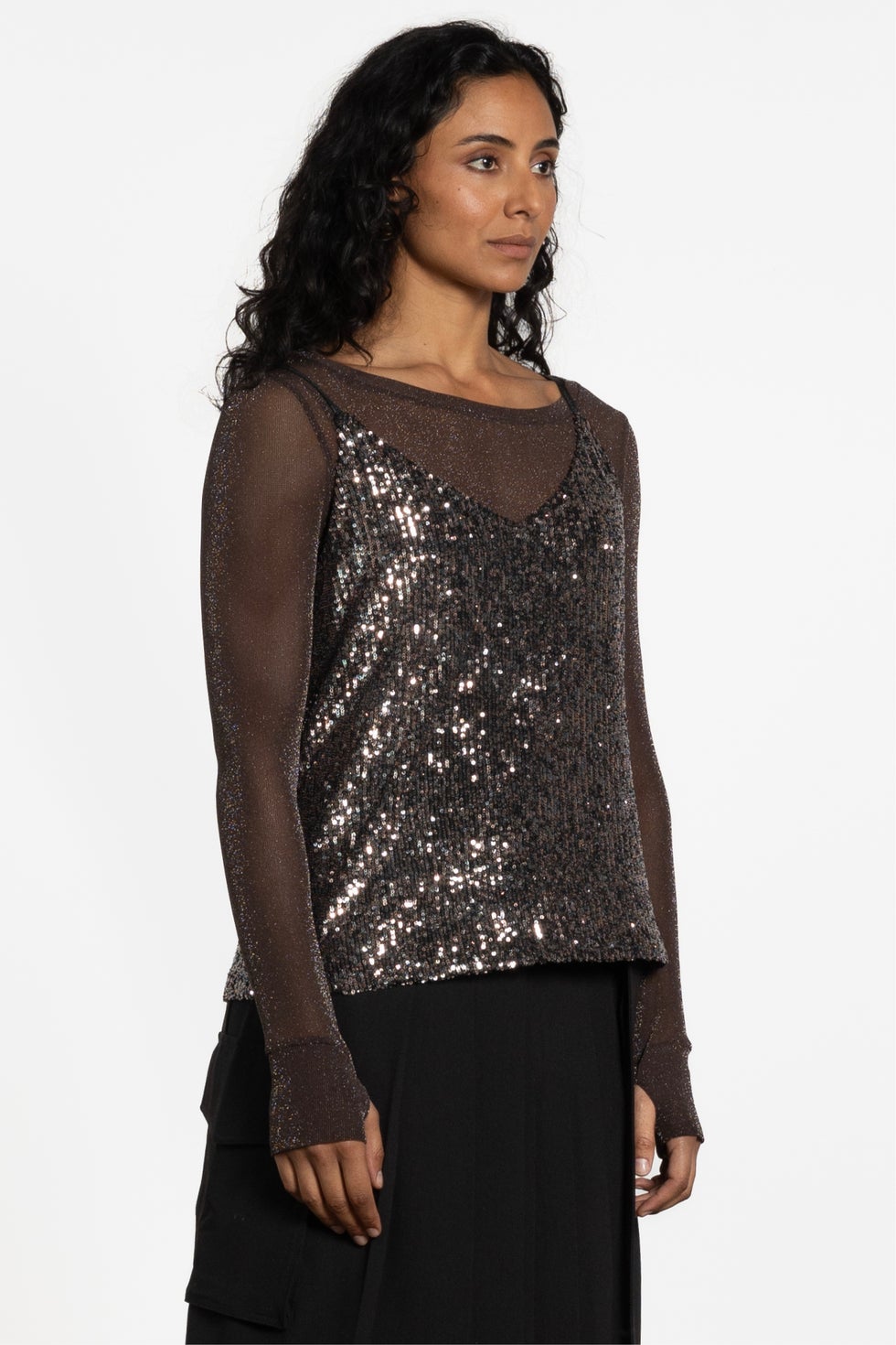 Starlight Sequin Cami in Metallic