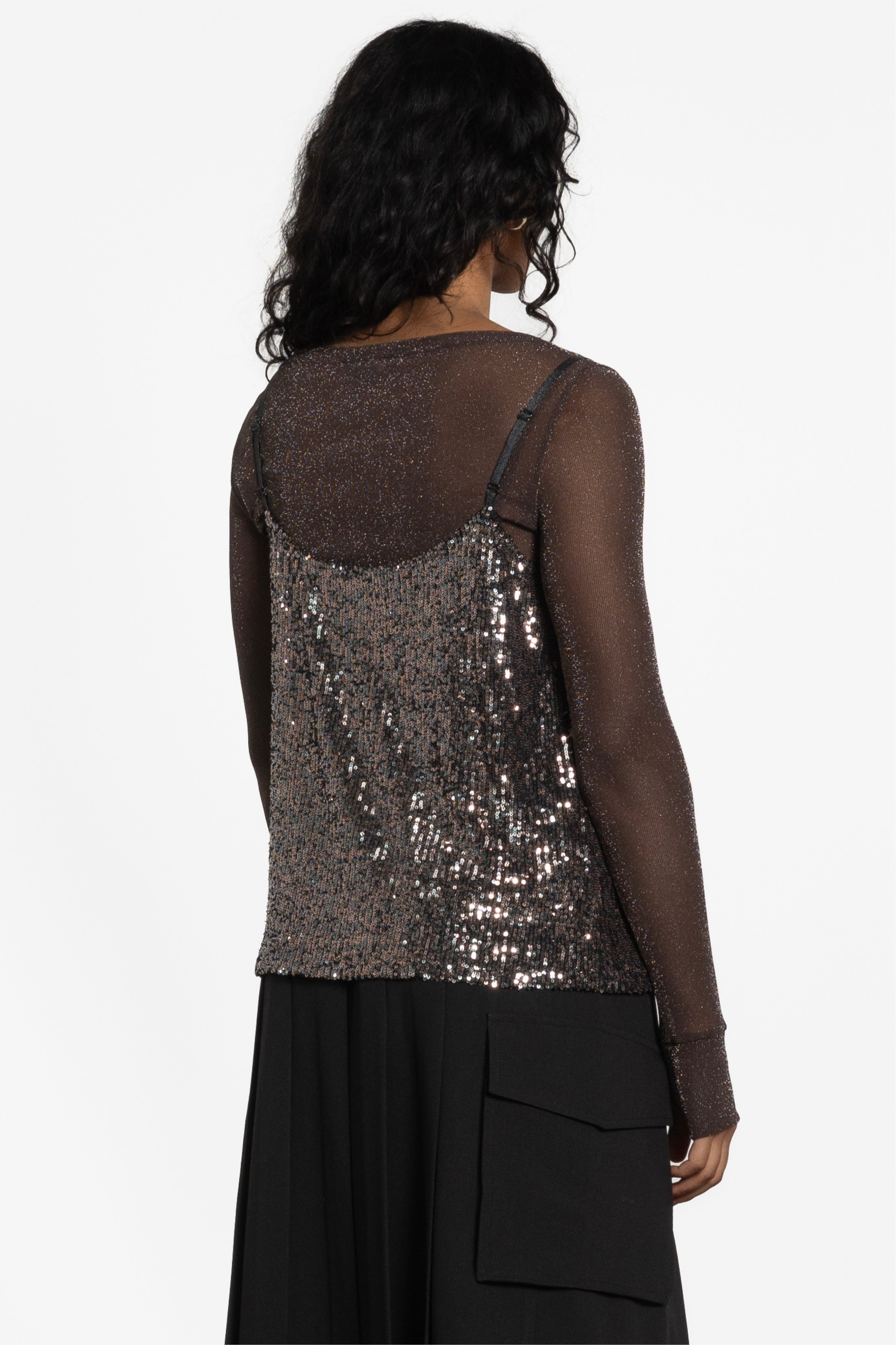 Starlight Sequin Cami in Metallic | Repertoire