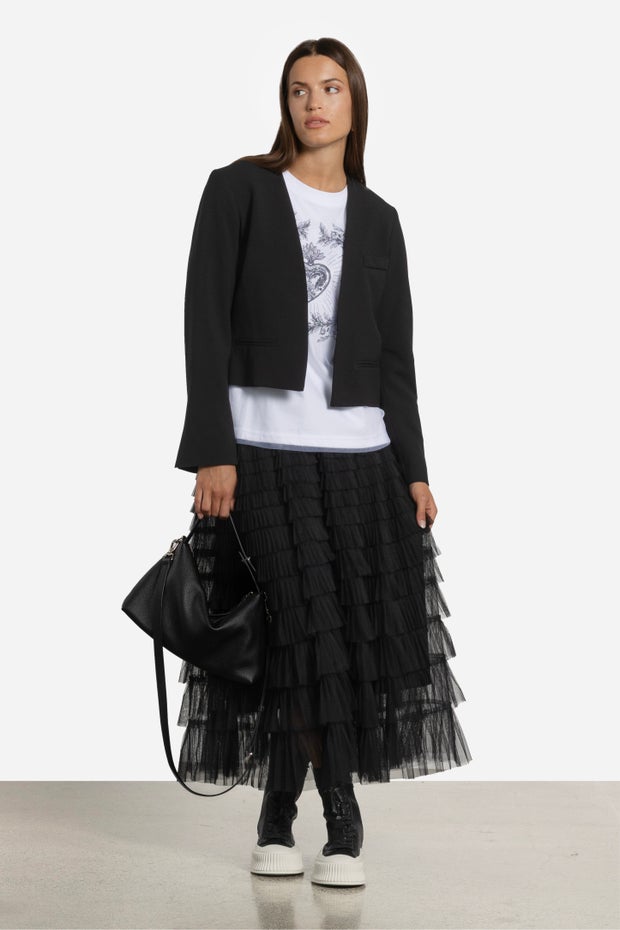 Tamara Tulle Layered Skirt in Black