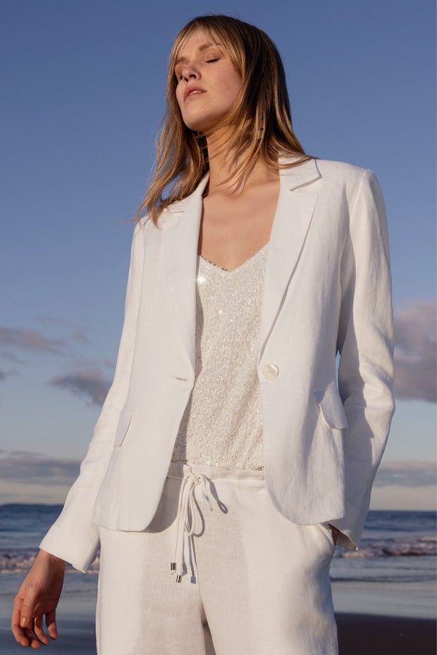 Teddy Blazer in White