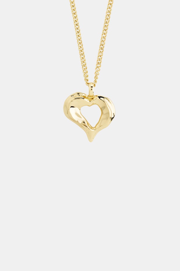 Tide Heart Necklace in Metallic