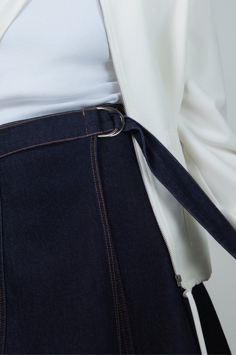 Tiffe Wrap Denim Skirt in Blue
