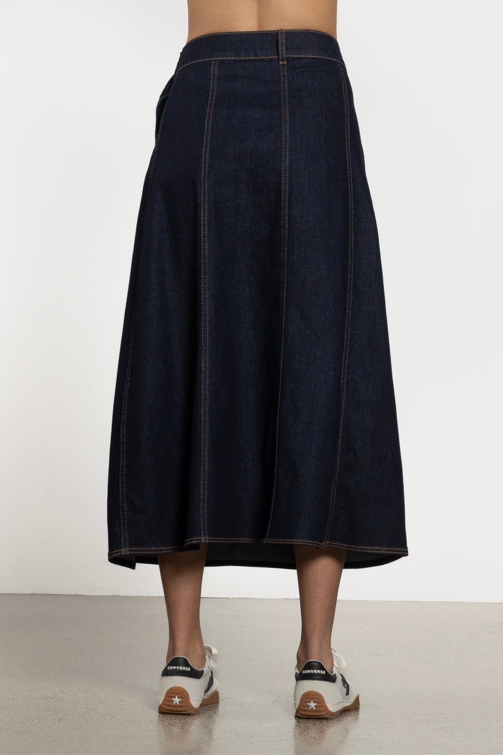 Tiffe Wrap Denim Skirt in Blue