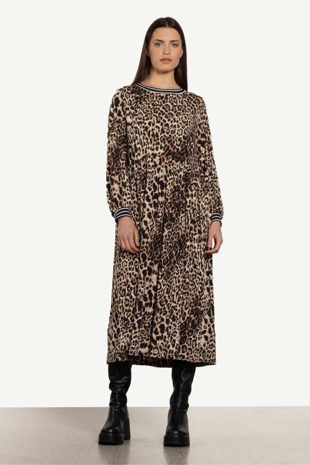 Tommy Long Sleeve Animal Print Dress in Print