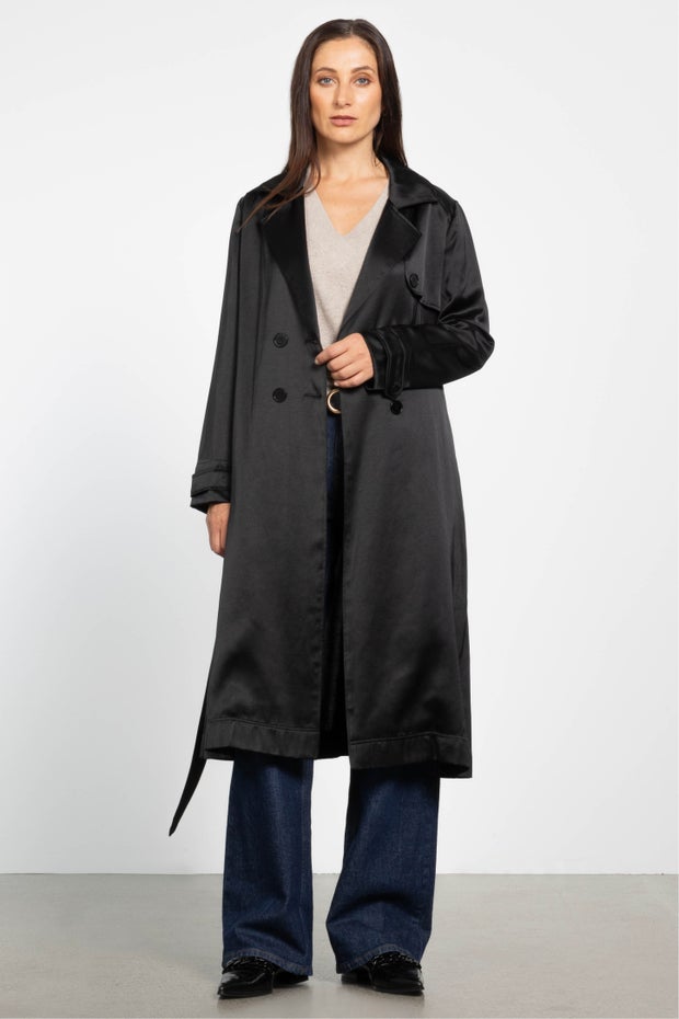 Tracey Trench Coat in Black