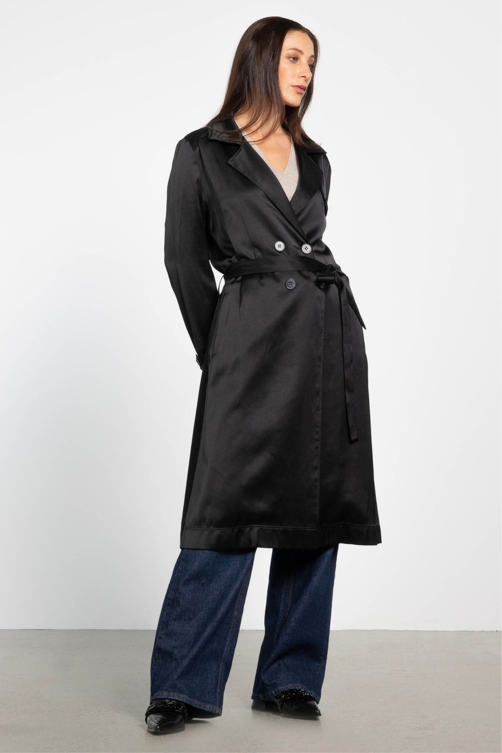 Tracey Trench Coat in Black
