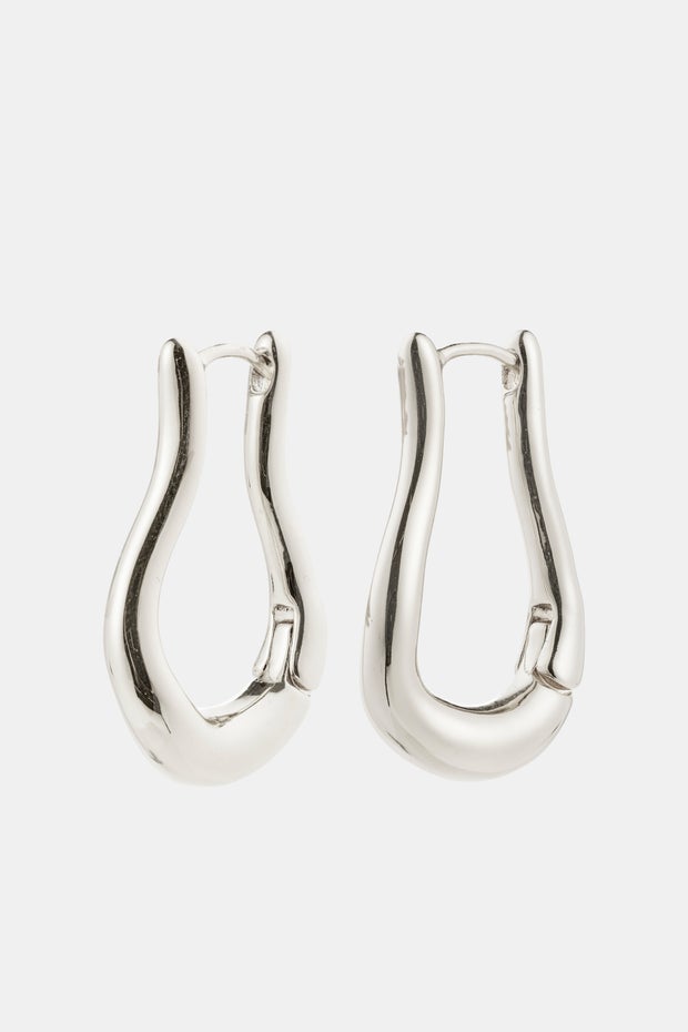 Unfold Hoop Earrings in Metallic
