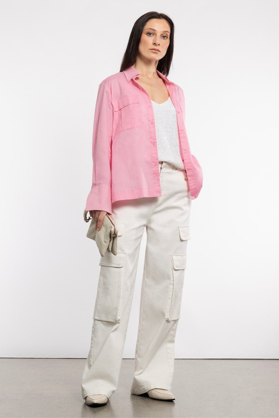 Valencia Cotton Shirt in Pink