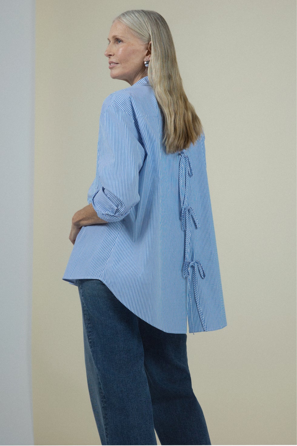 Vanity Tie Back Shirt in Stripe