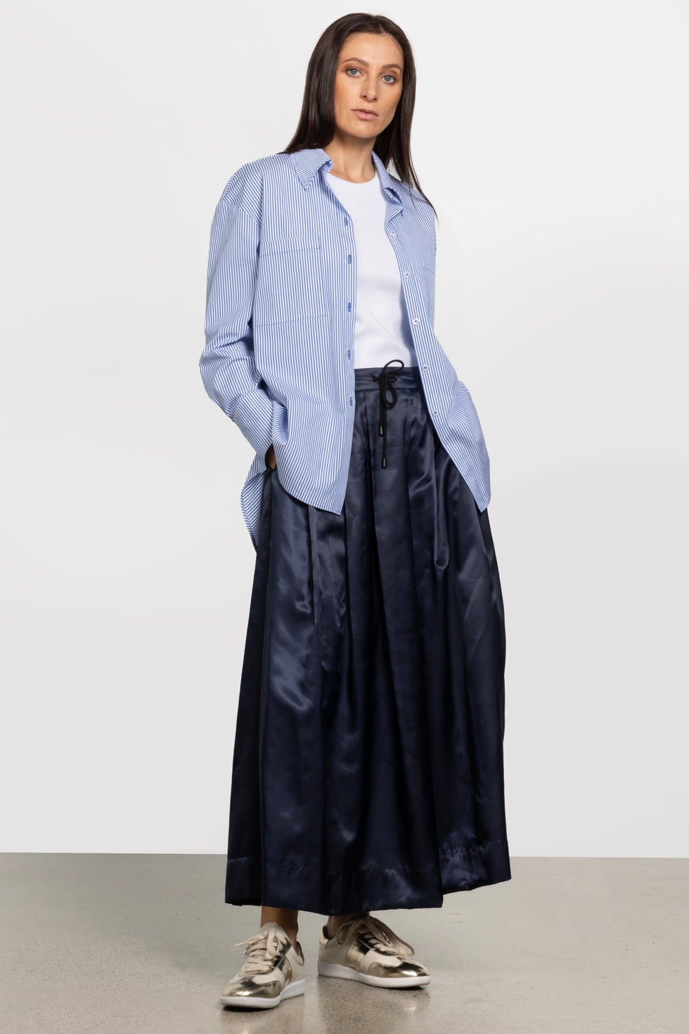 Vanity Tie Back Shirt in Stripe