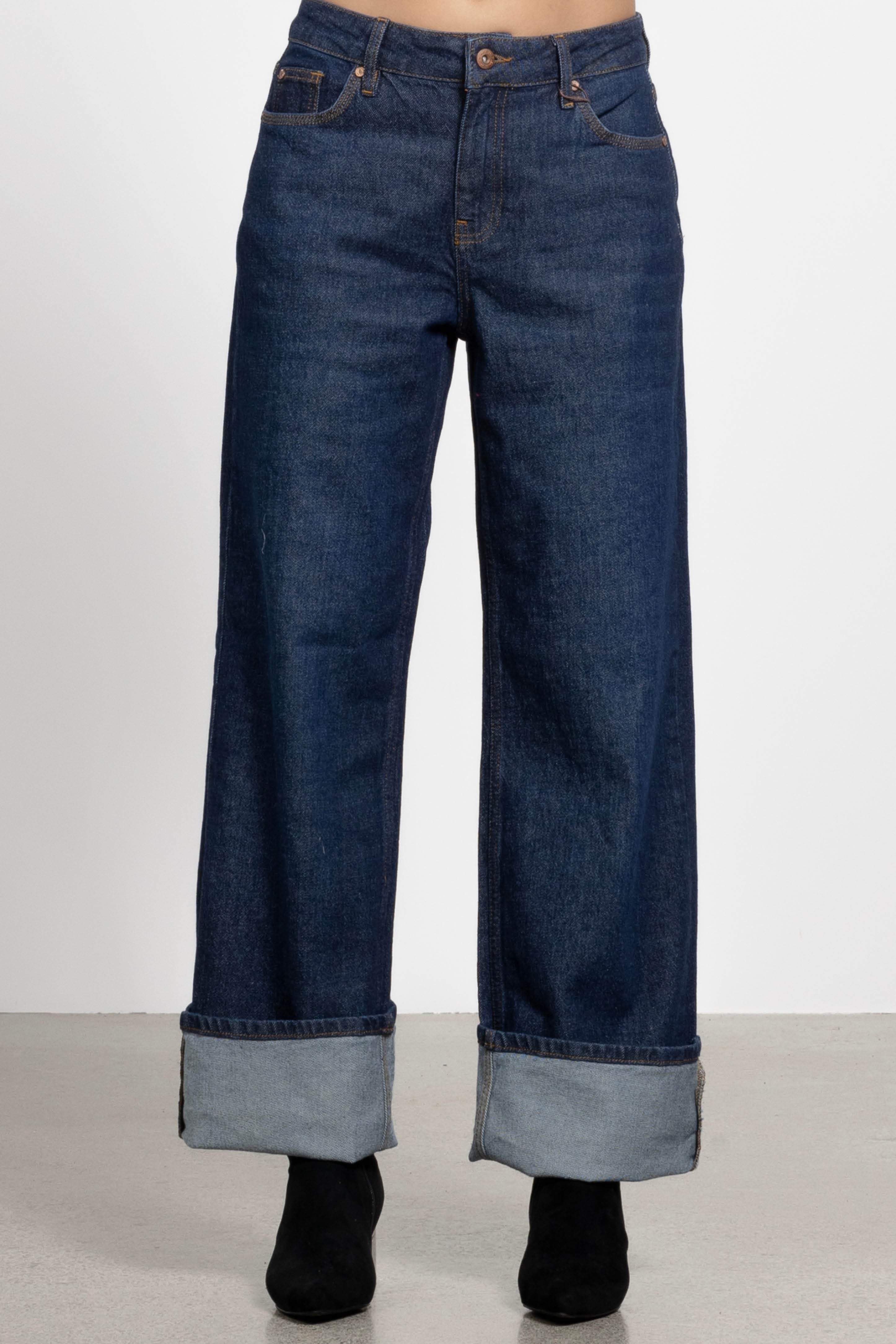 Vega Highwaist Wide Leg Jean in Blue PULZ JEANS Repertoire