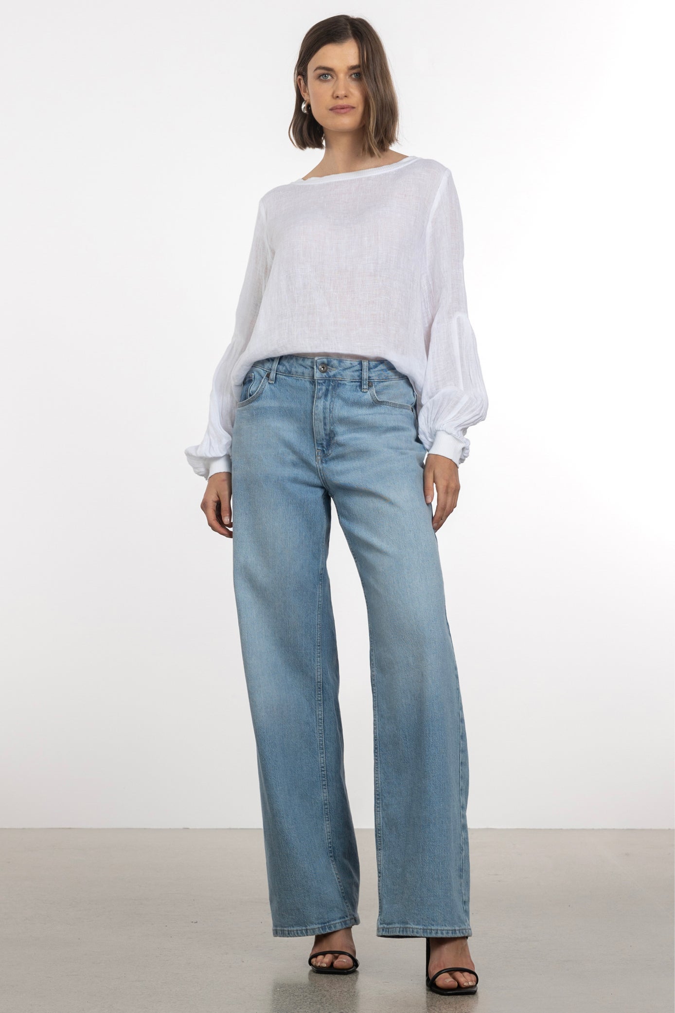 Waist Baggy Jeans Nz Vega Highwaist Wide Leg Jean In Blue PULZ