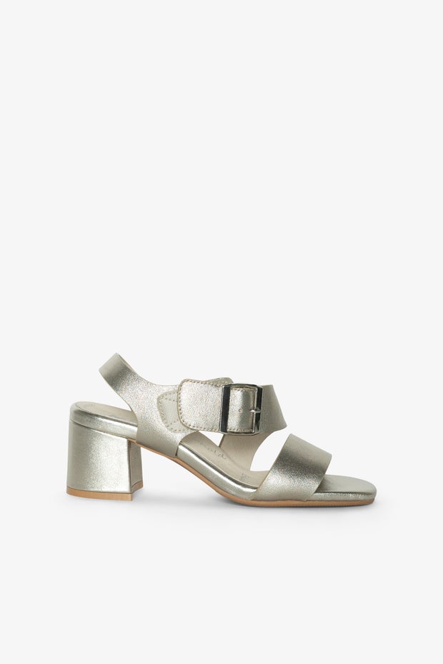 Vibe Strap Heel in Metallic