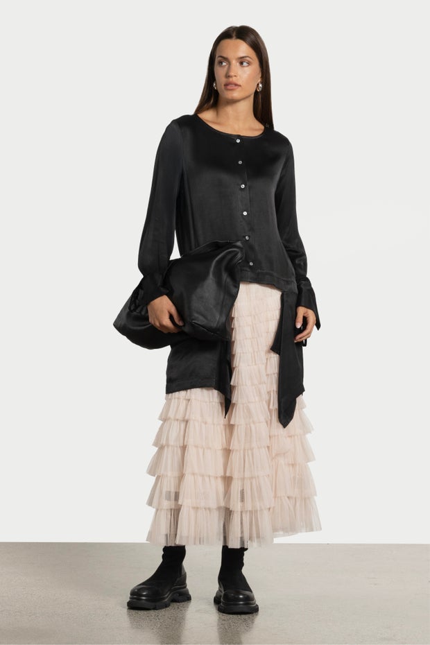 Voltaire High-low Shirt in Black