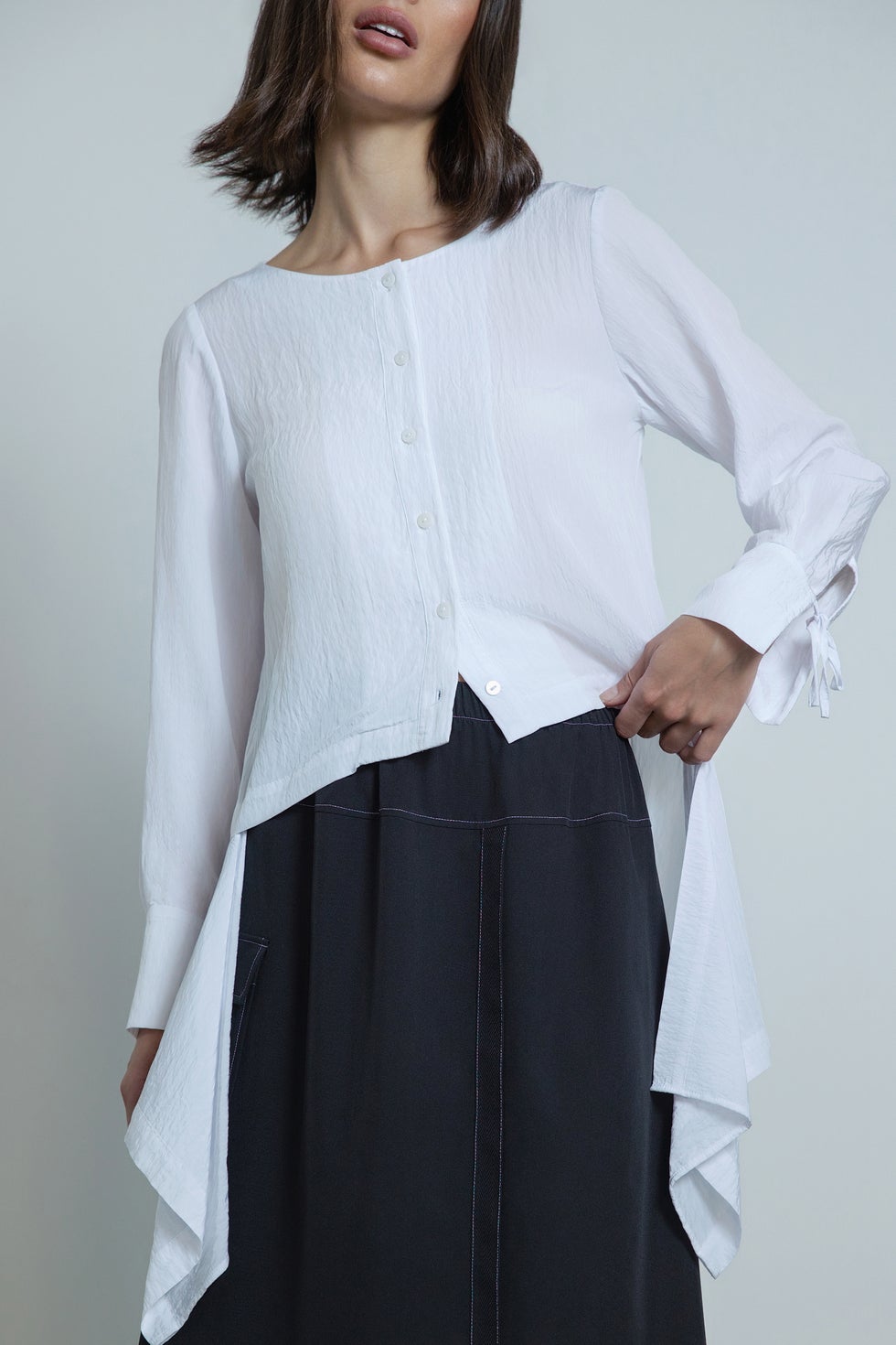 Voltaire High-low Shirt in White